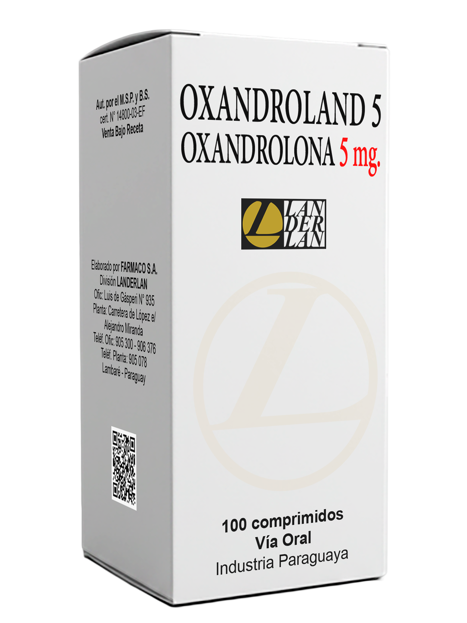 Oxandrolona 100cps - Landerlan