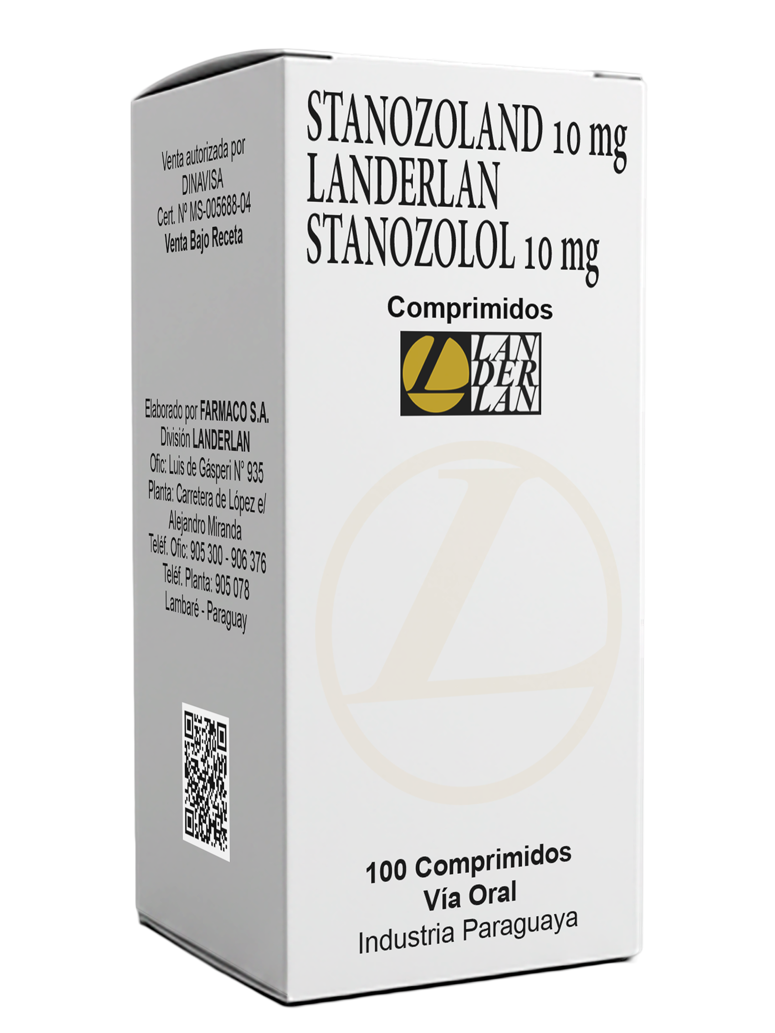 Estanozolol (winstrol) 10mg com 100 comprimidos - Landerlan