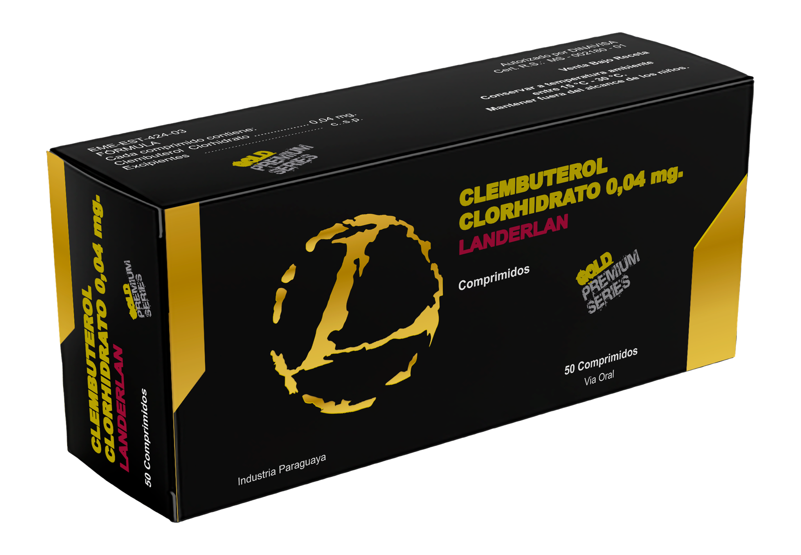 Clembuterol cartela com 50 comprimidos 0.4 mg - Landerlan Gold
